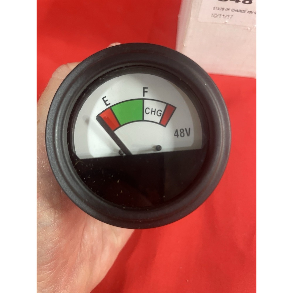 Analog Round State of Charge Meter (2-1/8") for 48 Volt Golf Cart |Universal